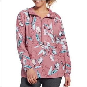 Calia by Carrie Anywhere Floral Print Pullover Jacket Size 2X Pink Multi